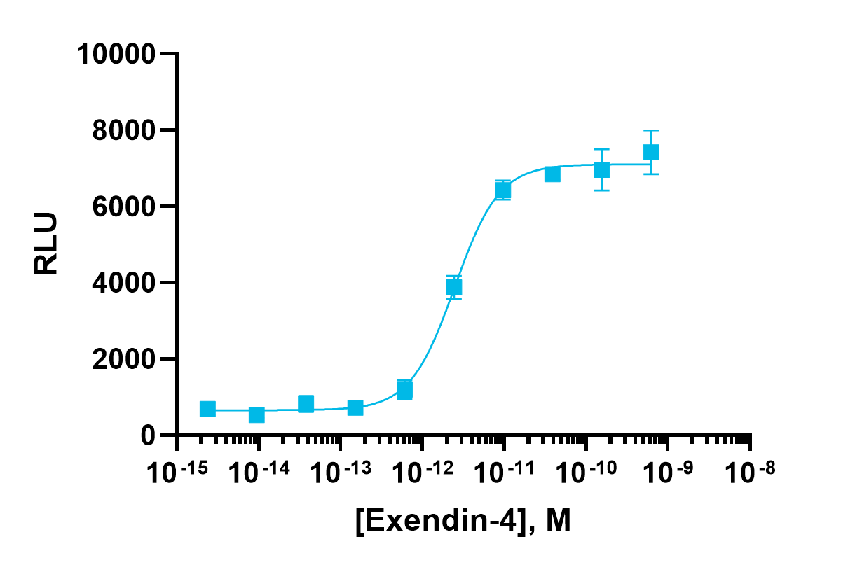 cAMP Hunter™ Rat GLP1R Gs Stable Cell Line Assay (CHO-K1)